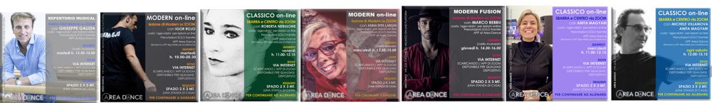 Tutte le lezioni online prenotabili dall'APP di Area Dance